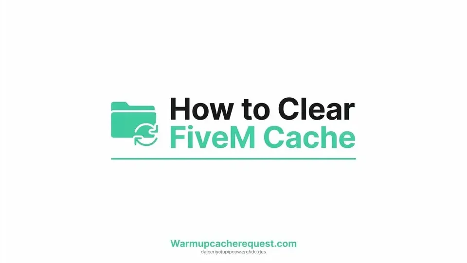 Diagram explaining what FiveM cache is and why it gets corrupted — showing cache folder structure on Windows